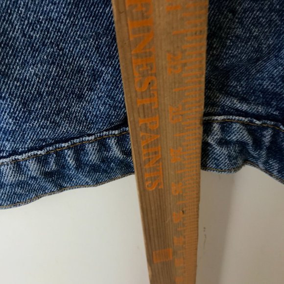 90s Vintage Harley Davidson Motorcycles Womens Medium Blue Denim Jacket Eagle M - Picture 14 of 16